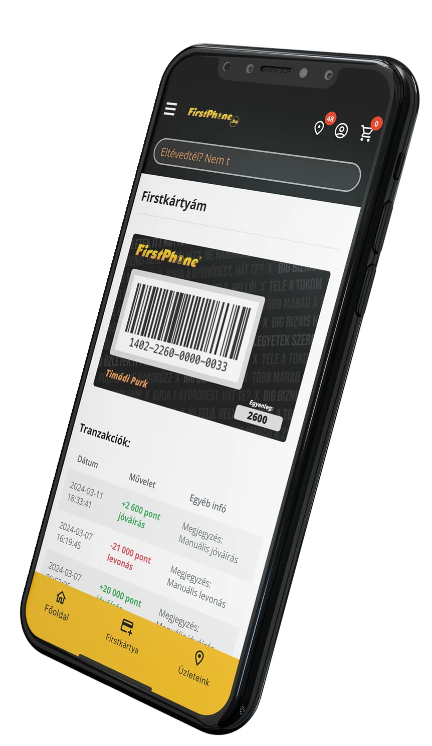 FirstApp – zbieranie punktów