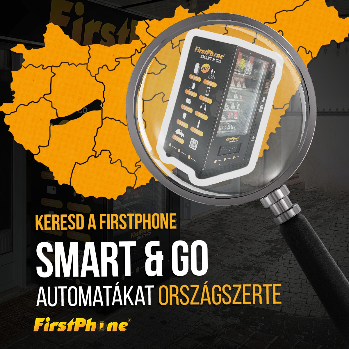 Szukaj automatów FirstPhone Smart & Go w całej Europie 😎📢