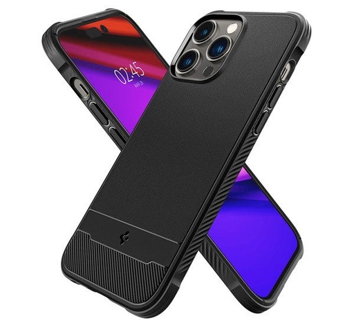 Apple iPhone 14 Pro Max Spigen Rugged armor wstrząsoodporny etui (Czarny)
