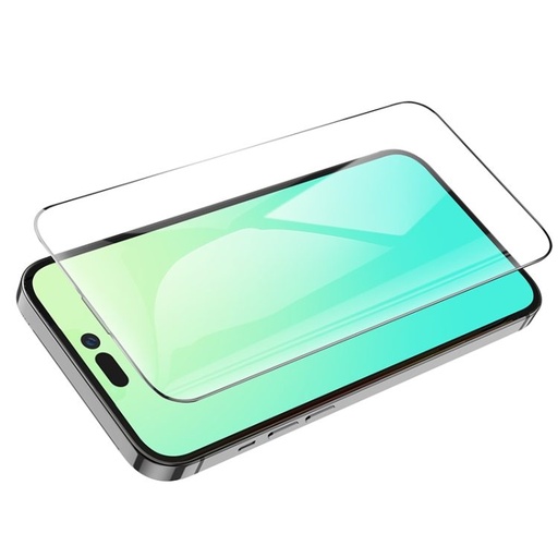 Apple iPhone 13 Pro Max / 14 Plus (6,7) Hoco full screen silk szkło hartowane pełny na ekran, czarny