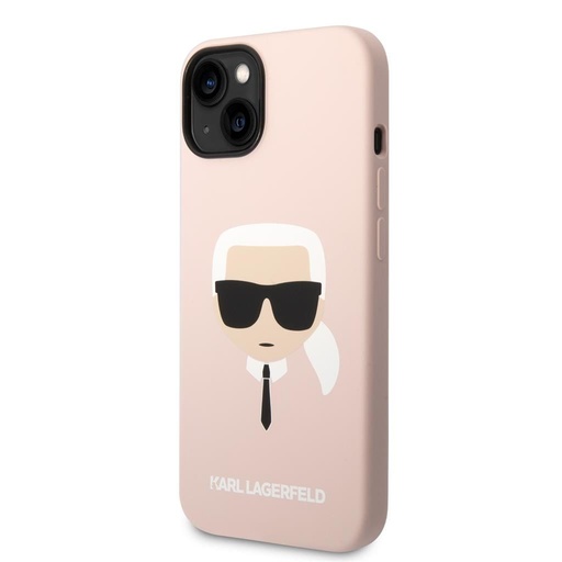 Apple iPhone 14 Plus Karl Lagerfeld MagSafe Liquid Silicone Karl Head pro iPhone 14 Plus Różowy etui (Różowy) – KLHMP14MSLKHLP