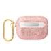 AirPods Pro Guess Glitter Flakes Metal Logo etui (Różowy) - GUAPHGGSHP