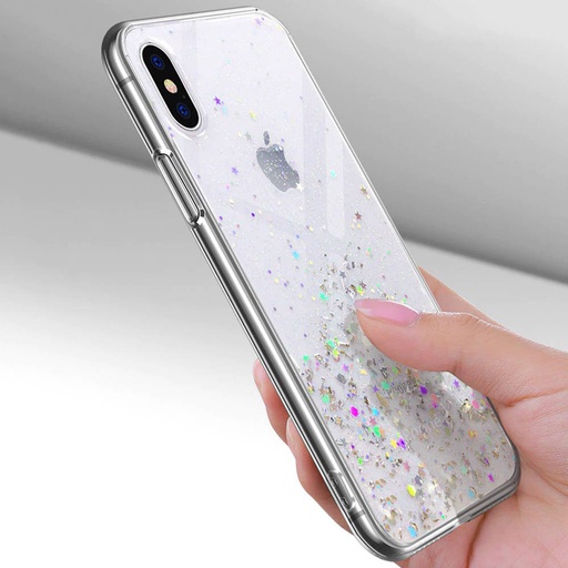 Apple iPhone 11 glue glitter etui na plecki (Przezroczysty)