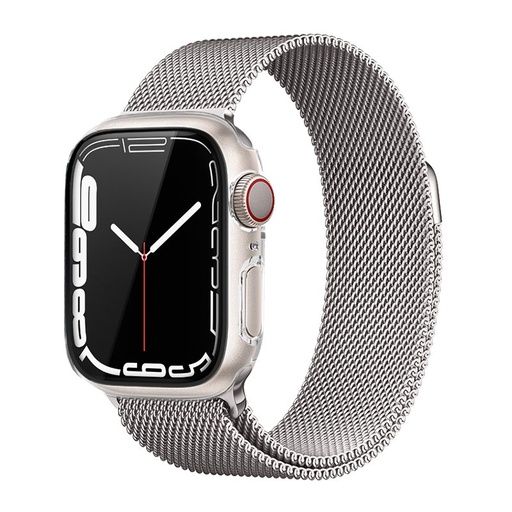 Apple Watch 7/Watch 8 41mm Hoco WS3 Shadow etui wbudowany ze szkłem hartowanym (Przezroczysty)