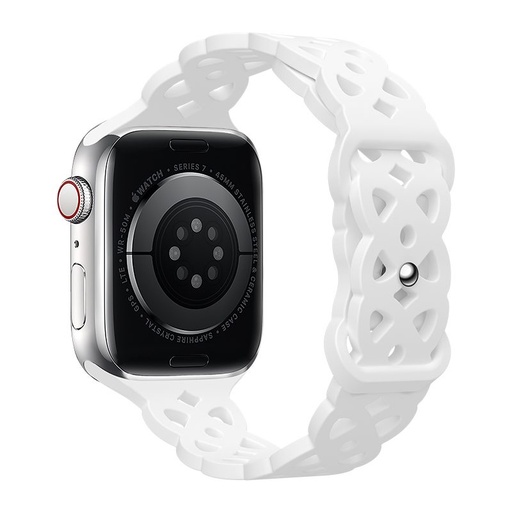 Apple Watch 38 / 40 / 41 mm Hoco WA09 rhombus elastyczny pasek biały