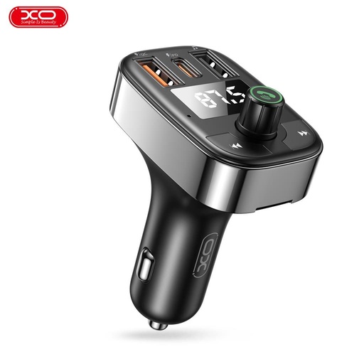 XO BCC06 FM transmitter USB-C 25W+USB-A 25W=50W MP3+TF card, czarny