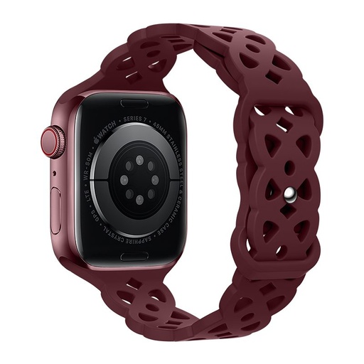 Apple Watch 38 / 40 / 41 mm Hoco WA09 rhombus elastyczny pasek czerwony