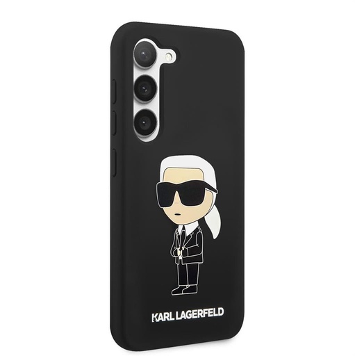 Samsung Galaxy S23 Karl Lagerfeld Liquid Silicone Ikoniczny NFT etui (Czarny) – KLHCS23SSNIKBCK