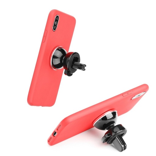 Samsung Galaxy A54 5G liquid silicone magnetyczny uchwyt samochodowy kompatybilny etui na plecki (Czerwony)