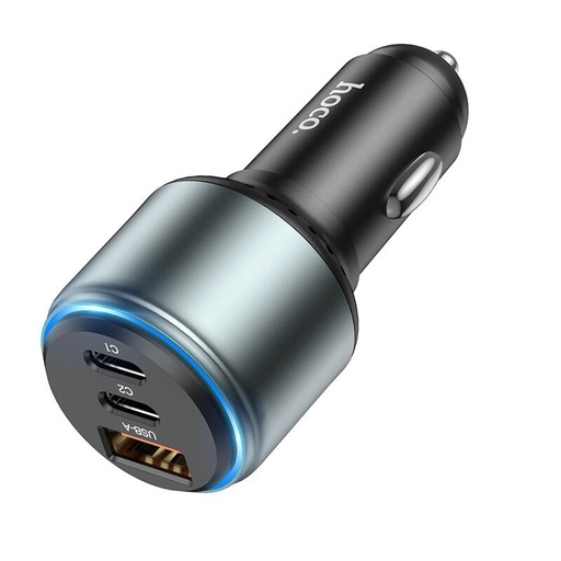 Hoco NZ9 Samochodowy ładowarka 95W o mocy łącznej (Type-C1:65W,Type-C2:30W,USB-A:18W) czarny