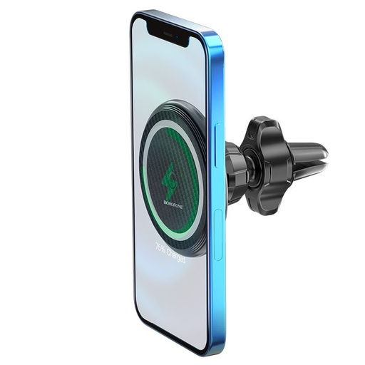 Hoco BH45 samochodowy uchwyt na telefon, magsafe kompatybilny, bezprzewodowy do ładowania odpowiedni (max 15W) czarny