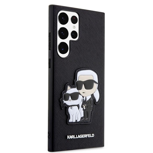 Samsung Galaxy S23 Ultra Karl Lagerfeld PU Saffiano Karl and Choupette NFT etui (Czarny) – KLHCS23LSANKCPK