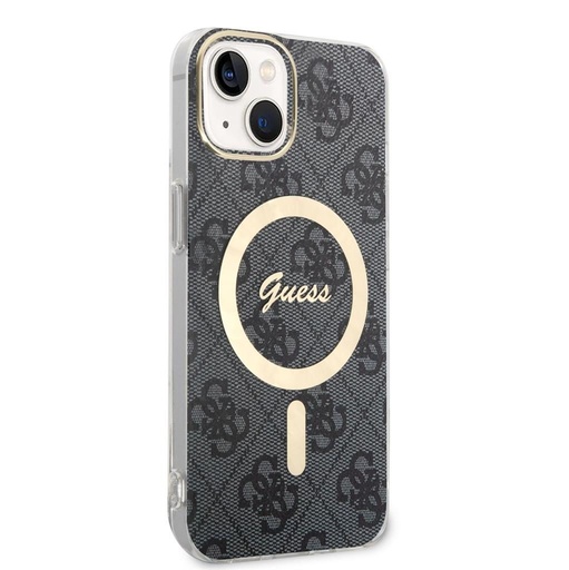 Apple iPhone 13 Guess 4G IML MagSafe etui (Czarny) - GUHMP13MH4STK