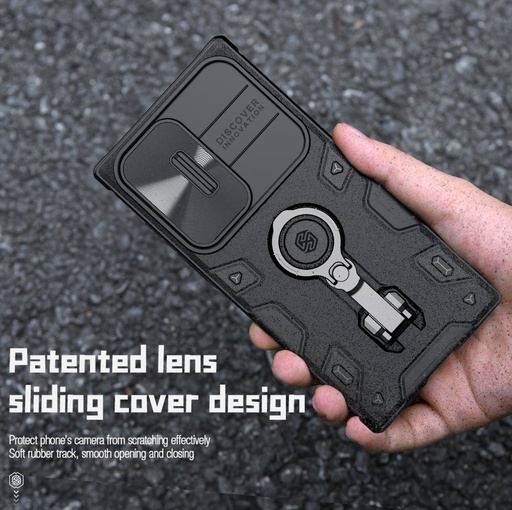 Samsung Galaxy S23 Ultra Nillkin camshield armor pro etui na plecki (Zielony)