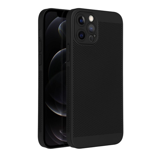 Apple iPhone 12 Pro Breezy perforowany plastik etui na plecki (Czarny)