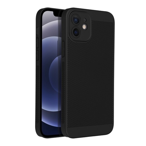 Apple iPhone 12 Breezy perforowany plastik etui na plecki (Czarny)