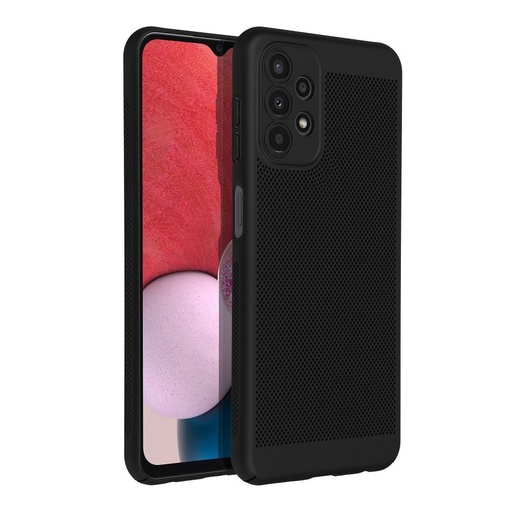 Samsung Galaxy A13 4G Breezy perforowany plastik etui na plecki (Czarny)