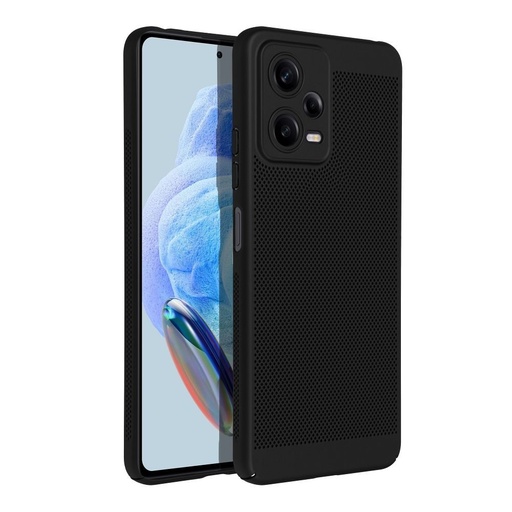 Xiaomi Redmi Note 12 5G Breezy perforowany plastik etui na plecki (Czarny)