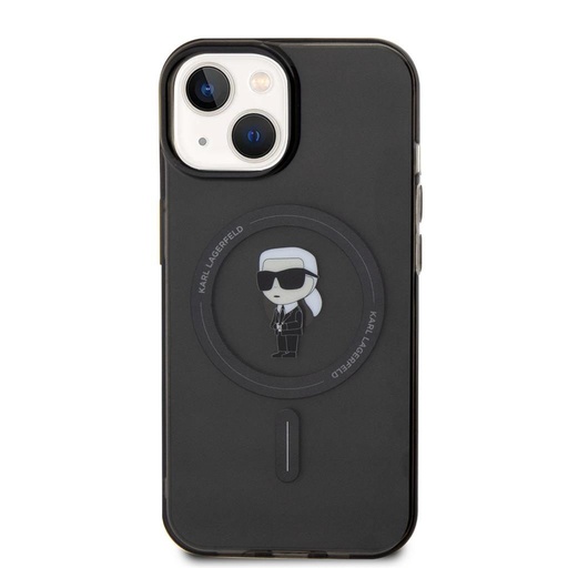 Apple iPhone 15 Karl Lagerfeld IML Ikoniczny MagSafe etui (Czarny) – KLHMP15SHFCKNOK