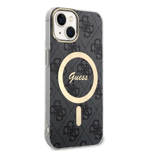 Apple iPhone 15 Guess IML 4G MagSafe etui (Czarny) - GUHMP15SH4STK