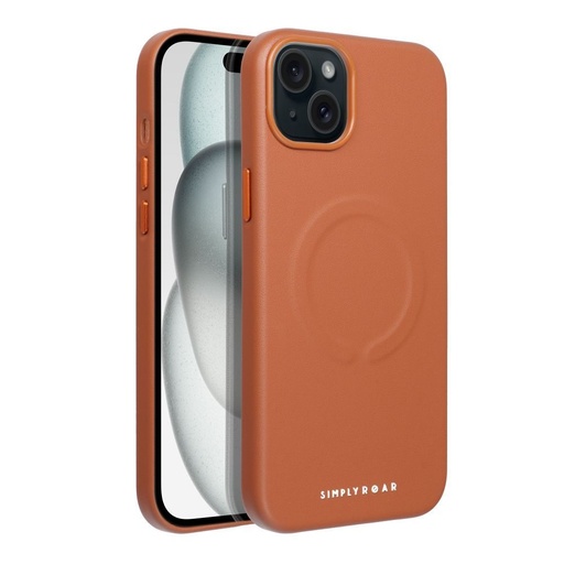 Apple iPhone 15 Plus Roar Leather magsafe etui na plecki (Brązowy)