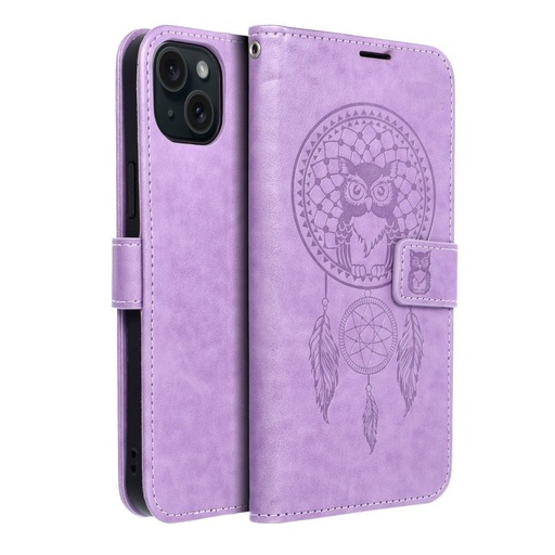 Apple iPhone 15 Plus Forcell MEZZO otwierany etui (Fioletowy)