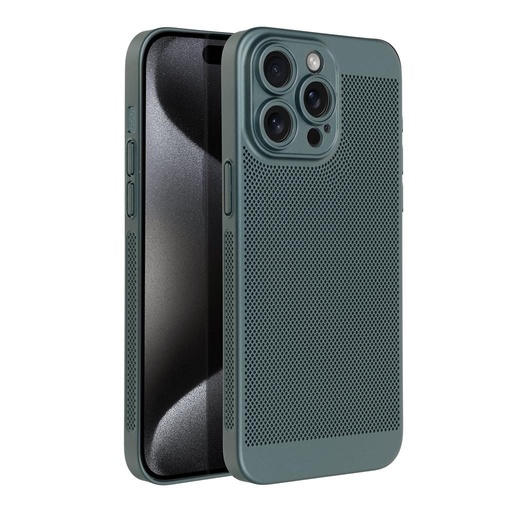 Apple iPhone 15 Pro Max Breezy perforowany plastik etui na plecki (Zielony)