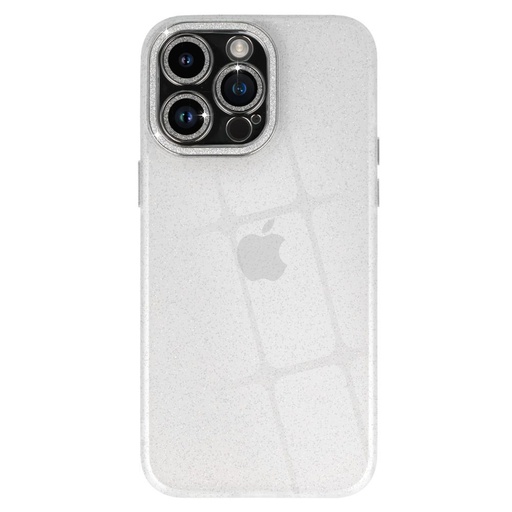 Apple iPhone 12 Pro liquid glitter camera etui na plecki (Przezroczysty)