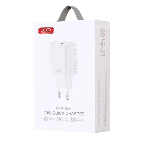XO CE15 PD 20W szybka ładowarka (Biały) – USB-C złącze