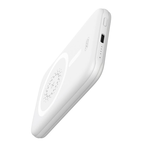 XO PR153 power bank 5000 mAh (Biały) – magnetyczny, bezprzewodowy szybkie ładowanie 15W, PD 20W