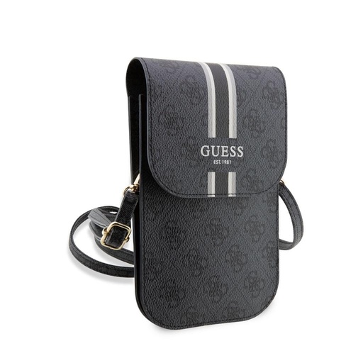 Guess 4G Printed Stripe Phone Bag (Czarny) - GUWBP4RPSK