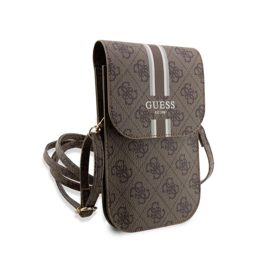 Guess 4G Printed Stripe Phone Bag (Brązowy) - GUWBP4RPSW
