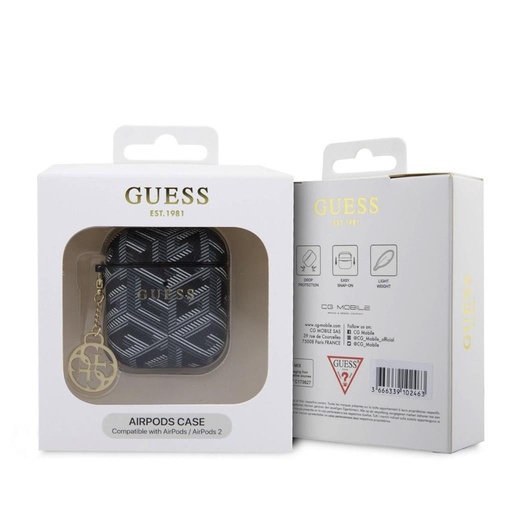 Guess PU G Cube Charm etui AirPods 1/2 (Czarny) - GUA2PGCE4CK