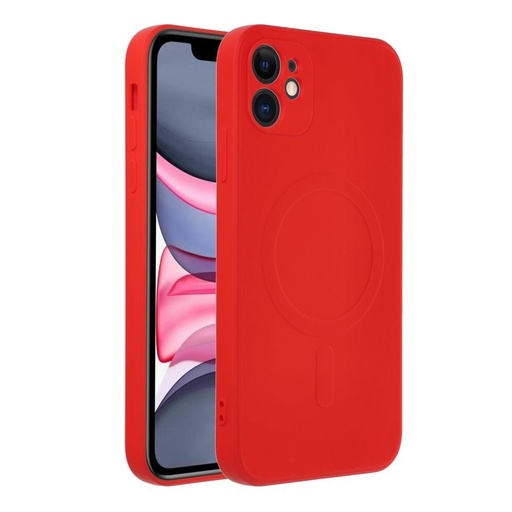 Apple iPhone 11 Silicone mag cover magsafe etui na plecki (Czerwony)