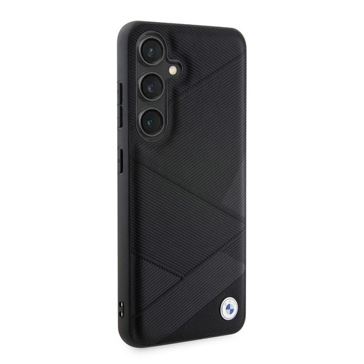 Samsung Galaxy S24 BMW Signature Leather etui – Metal Logo (Czarny) - BMHCS24S23RCGPK