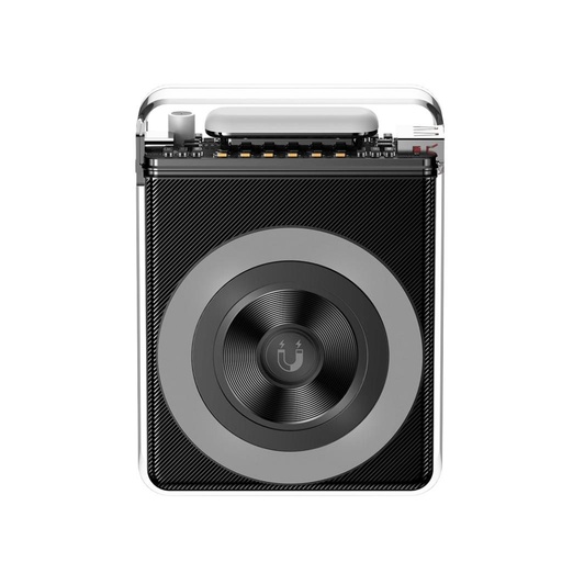 XO PR226 power bank 10000 mAh (Czarny) – magnetyczny, przezroczysty wykonanie, taśma LED