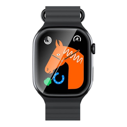 XO W8 PRO smartwatch (Czarny) – zegarek sportowy, odbieranie połączeń, bezprzewodowy ładowanie