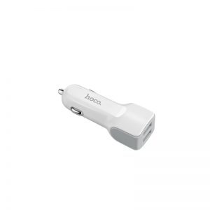 Hoco Z23 samochodowy ładowarka (2 USB port, microUSB kabel), 5V 2,4A, biały
