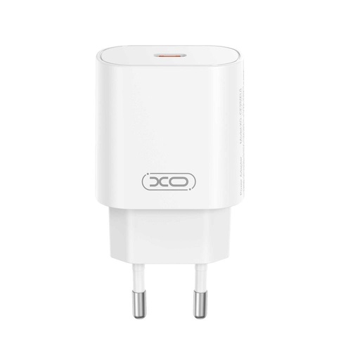 XO CE25 PD 25W szybka ładowarka (Biały) – USB-C złącze, Lightning z kablem