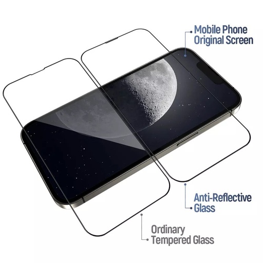 Apple iPhone 15 Pro BLUEO Ultra przezroczysty antyrefleksyjny premium szkło hartowane przezroczysty