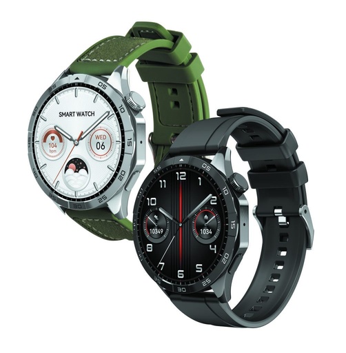 XO Watch 4 AMOLED smartwatch (Czarny) – zegarek sportowy, odbieranie połączeń, kolorowy ekran