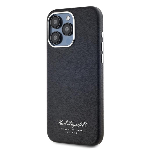 Apple iPhone 15 Pro Max Karl Lagerfeld Grained PU Hotel RSG etui (Czarny) – KLHCP15XPGWCMKHK