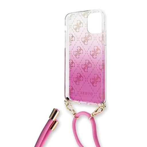 Apple iPhone 11 Guess 4G Electroplated Gradient etui (Różowy) - GUHCN61WO4GPI
