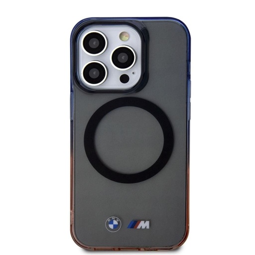 Apple iPhone 15 Pro BMW M Collection IML Gradient Bumper MagSafe etui (Szary) - BMHMP15LHTGE