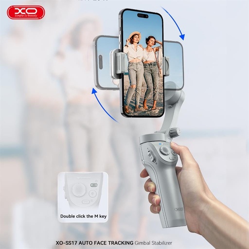 XO SS17 inteligentny trzyosiowy kijek do selfie – śledzenie twarzy, antywstrząsowy, sterowanie gestami