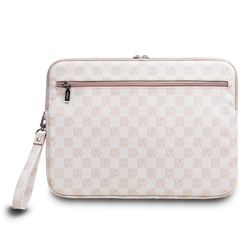 DKNY PU Leather Checkered Pattern and Stripe Laptop etui 13" - 14" (Różowy - DKCS14PVSHLP)