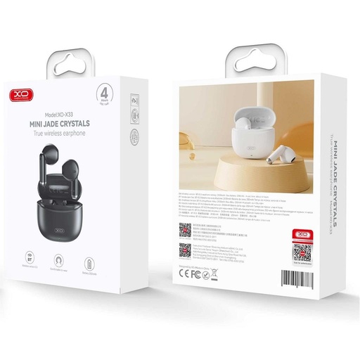 XO X33 bezprzewodowy Bluetooth headset (Czarny)
