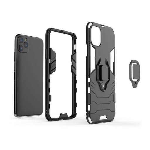 Apple iPhone 11 ring armor wstrząsoodporny etui na plecki (Czarny)