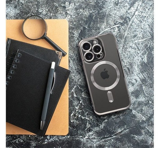 Apple iPhone 15 Pro Color Chrome Magsafe etui na plecki (Srebrny)