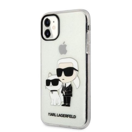 Apple iPhone 11 Karl Lagerfeld IML Glitter Karl and Choupette NFT etui (Przezroczysty) – KLHCN61HNKCTGT